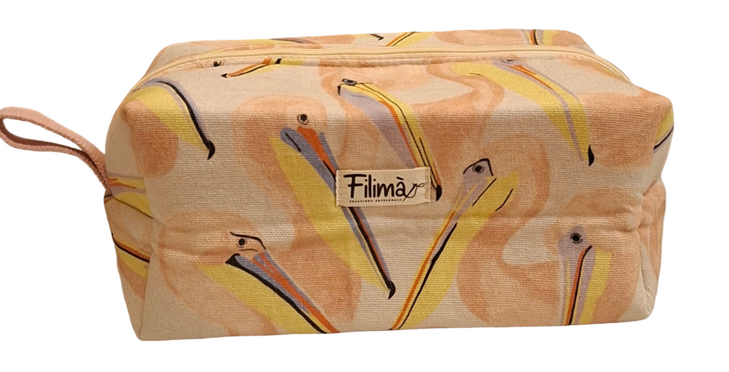 Necesser de tela quadrat