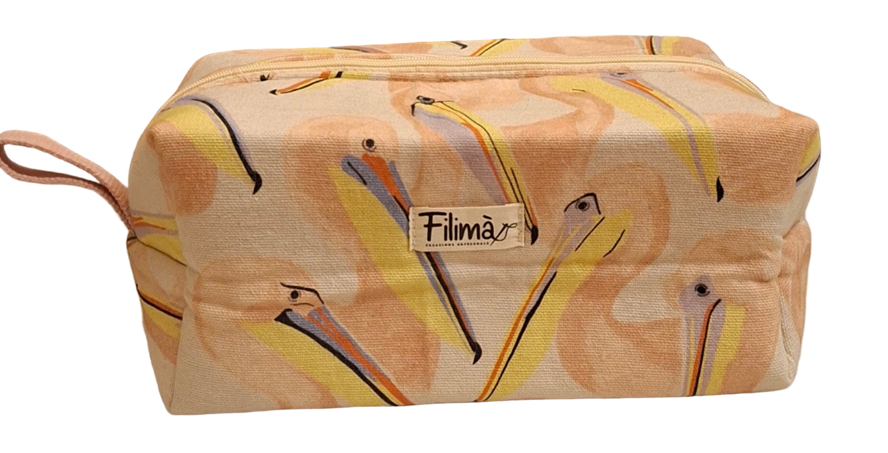 Necesser de tela quadrat