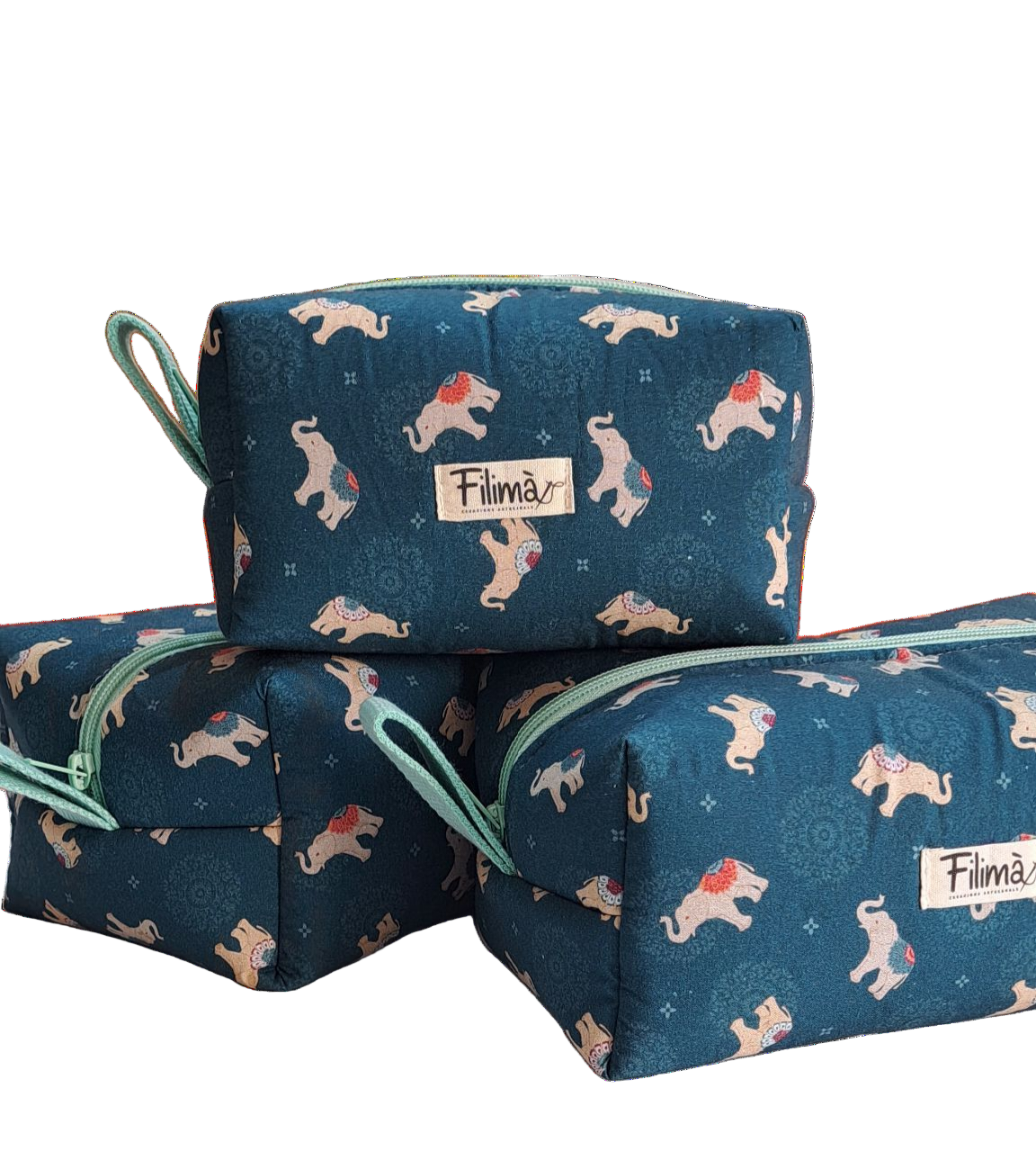 Necesser de tela quadrat