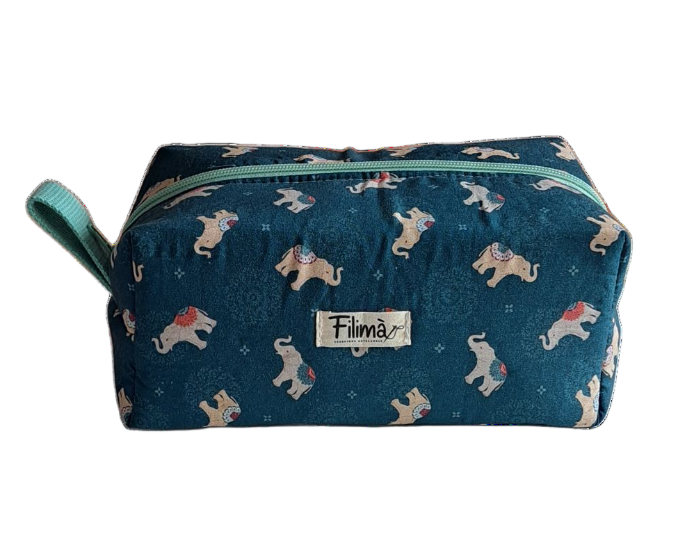 Necesser de tela quadrat