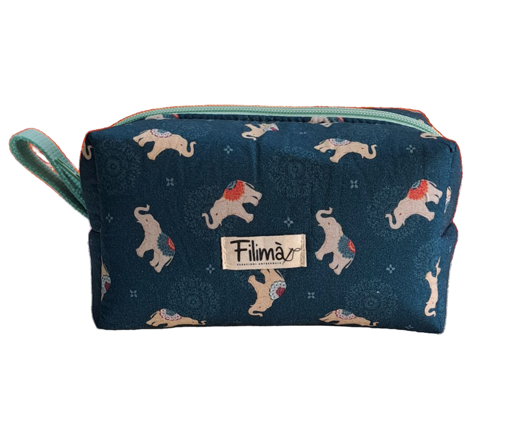 Necesser de tela quadrat