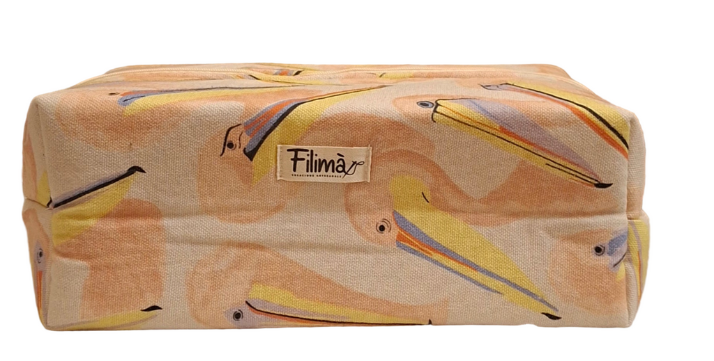 Necesser de tela quadrat